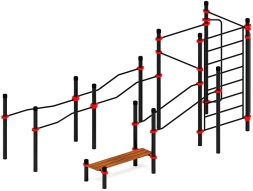 Воркаут ЛОВ 89 красный ВТ 101.13-01, фото 4