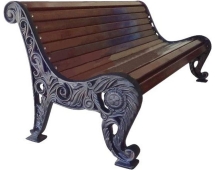 Скамейка чугунная Цветущий сад 1.5 м