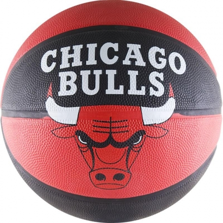 Мяч баскетбольный любительский "SPALDING Chicago Bulls", размер 7, символика команды Chicago, фото 2