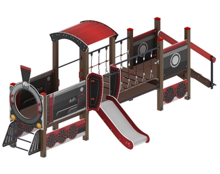 Детская игровая площадка Паровозик ДИК 1.03.5.02-02 Н=750, фото 1