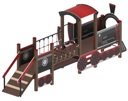Детская игровая площадка Паровозик ДИК 1.03.5.02-02 Н=750, фото 3