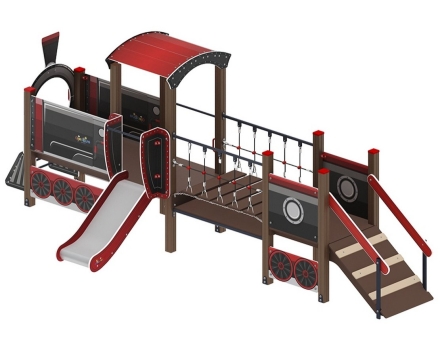Детская игровая площадка Паровозик ДИК 1.03.5.02-02 Н=750, фото 2