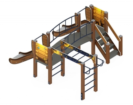 Детская игровая площадка Карапуз Эко ДИК 1.001.04-02 Н=750, фото 4