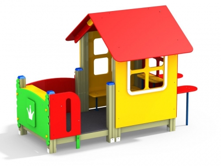 МФ 5.252 Домик с внешними столиком и скамейкой, фото 2