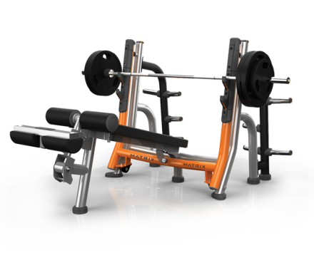 MATRIX MAGNUM A680 Iced Silver Скамья для жима с отрицательным наклоном с доводчиком, фото 1