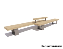 Скамейка Ростов Дабл Лиственница 3 м (2 секции по 2 м)