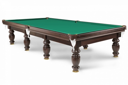 Бильярдный стол - Омега 10 Футов, Русская пирамида, Сланец Orero 40 мм, лузы с сеткой, фото 1