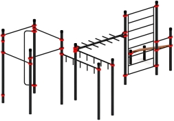 Воркаут ЛОВ 89 красный ВТ 101.14-01, фото 3