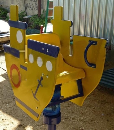 Качалка на пружине Пароходик CКИ 025 для детской площадки, фото 2