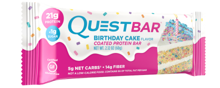 Батончик Quest Nutrition QuestBar Birthday Cake (праздничный торт), 12шт., фото 2