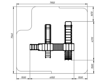Детская игровая площадка Н 900 ДИК 1.05.01-26, фото 5