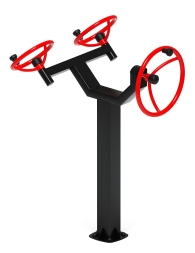 Рули (положение стоя) красный - Уличный тренажер - СТ 103-11, фото 4