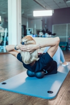 Шар массажный сдвоенный 24 х 12 см черный