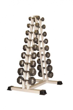 Гантели гексагональные литые (2-10 кг) 9 пар + стойка, фото 1