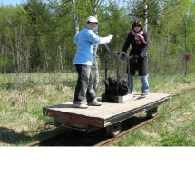 Садовая железная дорога с дрезиной Садовая железная дорога с дрезиной