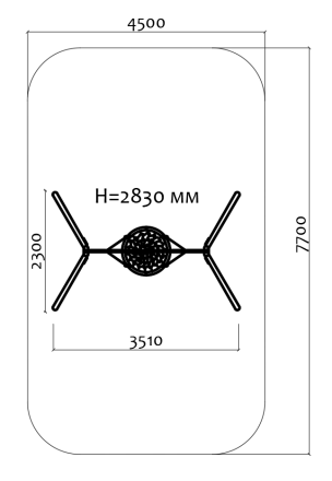 Качели Гнездо 04057 с подвесом металлические для детской площадки, фото 2