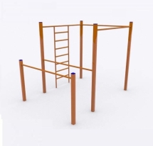 Комплекс турников с брусьями и шведской стенкой W-4.3 Комплекс турников с брусьями и шведской стенкой W-4.3