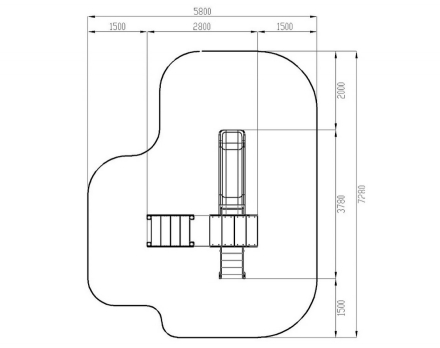 Детская игровая площадка Н 900 ДИК 1.05.01-25, фото 4