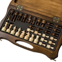 Шахматы резные с Араратом, ручкой и ложементом 40, Haleyan