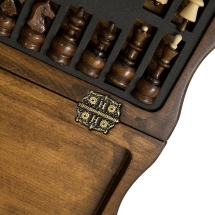 Шахматы резные с Араратом, ручкой и ложементом 40, Haleyan