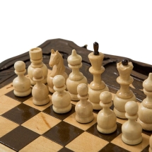 Шахматы резные с Араратом, ручкой и ложементом 40, Haleyan