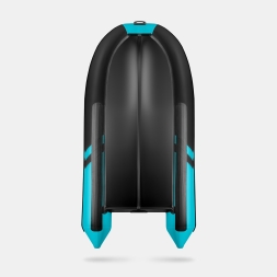GLADIATOR B 370 LIGHT B Черно-бирюзовый моторная лодка ПВХ Фанерный пайол, фото 4