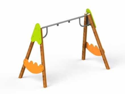 ДИО 1.04 Деревянные качели (подвес в комплект не входит), фото 4