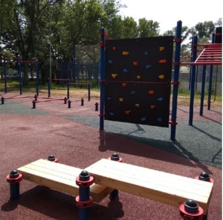 Горизонтальная гимнастическая скамья двойная разноуровневая для норм ГТО S74 IronKing, фото 2