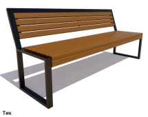 Скамейка парковая Вокзал, Лиственница 2,5 м Скамейка парковая Вокзал, Лиственница 2,5 м