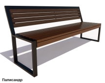 Скамейка парковая Вокзал, Лиственница 2,5 м Скамейка парковая Вокзал, Лиственница 2,5 м