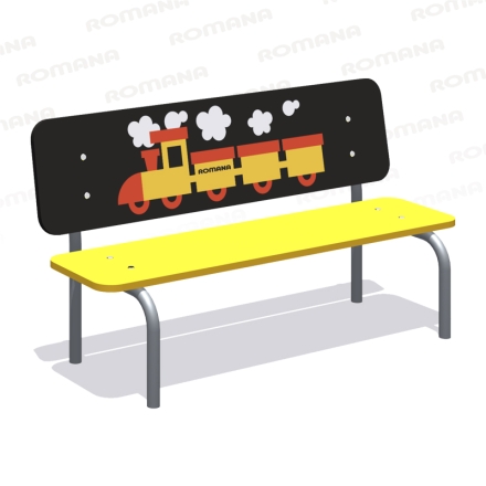 Детская скамейка Romana Поезд ночь 302.09.00 для игровой площадки, фото 1