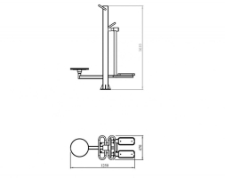 Уличный тренажер TORUDA &quot;Твистер стоя + Хипс&quot;, фото 2