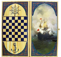 Нарды + Шашки Тульские "Парусник" средние, фото 1