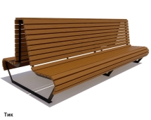 Скамейка уличная Геленджик, Лиственница 2 м