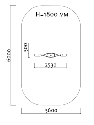 Качели 04032 с подвесом металлические для детской площадки, фото 2 Качели 04032 с подвесом металлические для детской площадки, фото 2