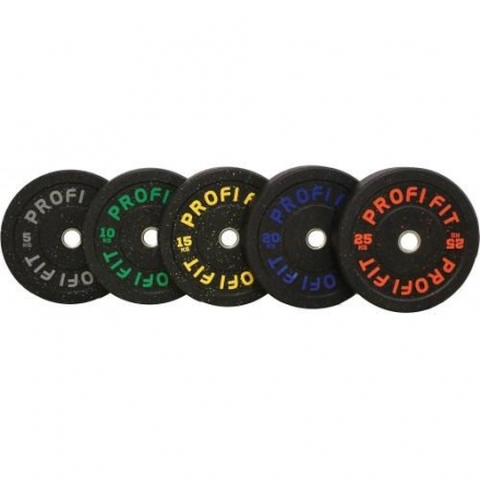 Диск для штанги HI-TEMP с цветными вкраплениями, PROFI-FIT D-51, 15 кг, фото 2