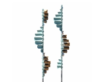 Медная скульптура Волны Стандартный размер