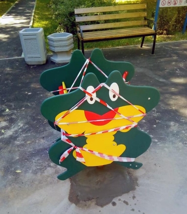 Качалка на пружине Лягушонок CКИ 130 для детской площадки, фото 2