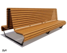 Скамейка уличная Геленджик, Лиственница 3 м