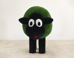 Топиари овечка Кучерявая, h=100см - газон Deluxe Green+Есо, фото 2