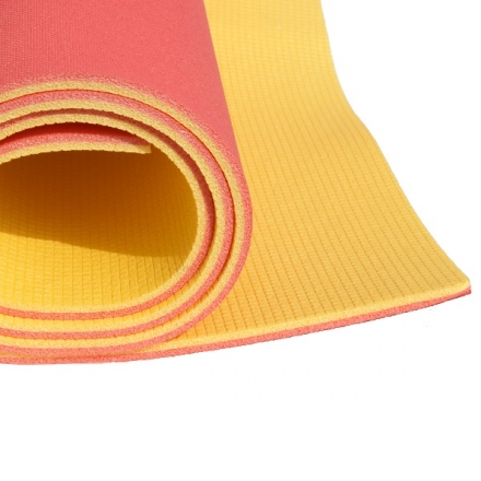 Коврик для фитнеса Оптима Плюс8 180х60х0,8см, двухслойный 2-х цветный, фото 1