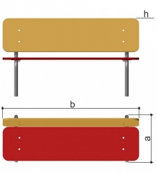 Скамейка детская Romana 302.09.00 для игровой площадки, фото 4 Скамейка детская Romana 302.09.00 для игровой площадки, фото 4