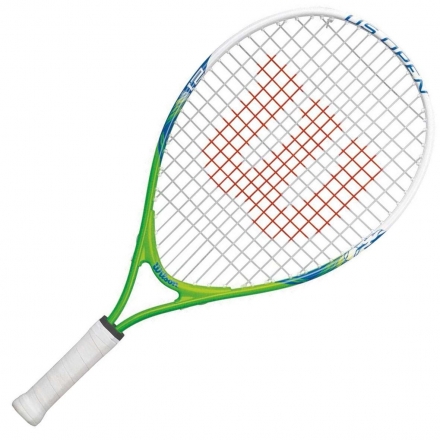 Ракетка б/т Wilson US OPEN 21, для 5-6 лет, алюминий , со струнами, салатово-бело-синий, фото 1