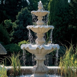 Фонтан трехъярусный классический белый, фото 1