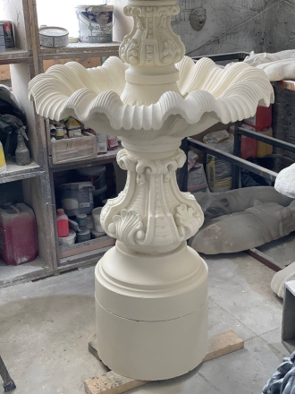 Фонтан трехъярусный классический белый, фото 3