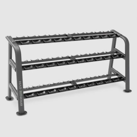 BRONZE GYM BR-1027  Стойка для гантелей (15 пар), фото 1