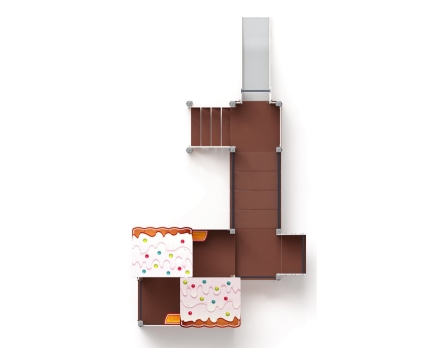 Детская игровая площадка Теремок (Пряничный домик) ДИК 1.07.01-02 горка Н=900, фото 5