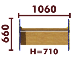 Скамейка детская Бабочка 26021.21 для игровой площадки, фото 3