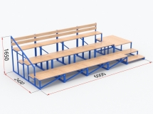 Трибуна трёхрядная модульная