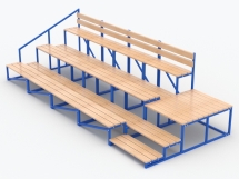 Трибуна трёхрядная модульная